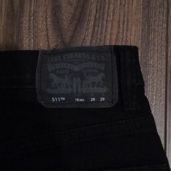 Levis 511 Slim Black Jeans 29”x29” - Picture 3 of 5